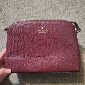Kate Spade Burgundy Leather Crossbody Bag